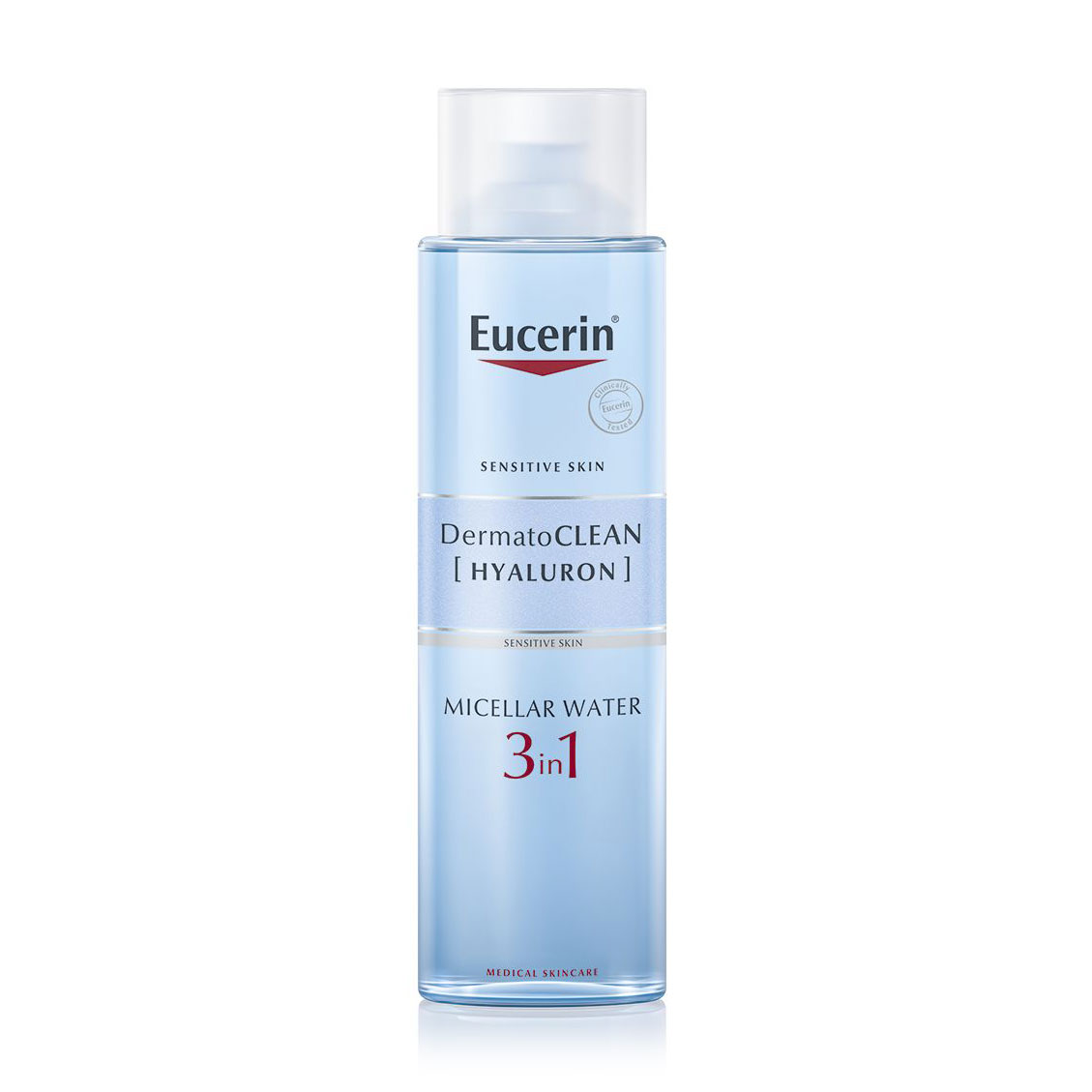 

Міцелярний очищувальний флюїд 3 в 1 для обличчя Eucerin DermatoClean Hyaluron Micellar Cleansing Fluid 3 in 1, 400 мл