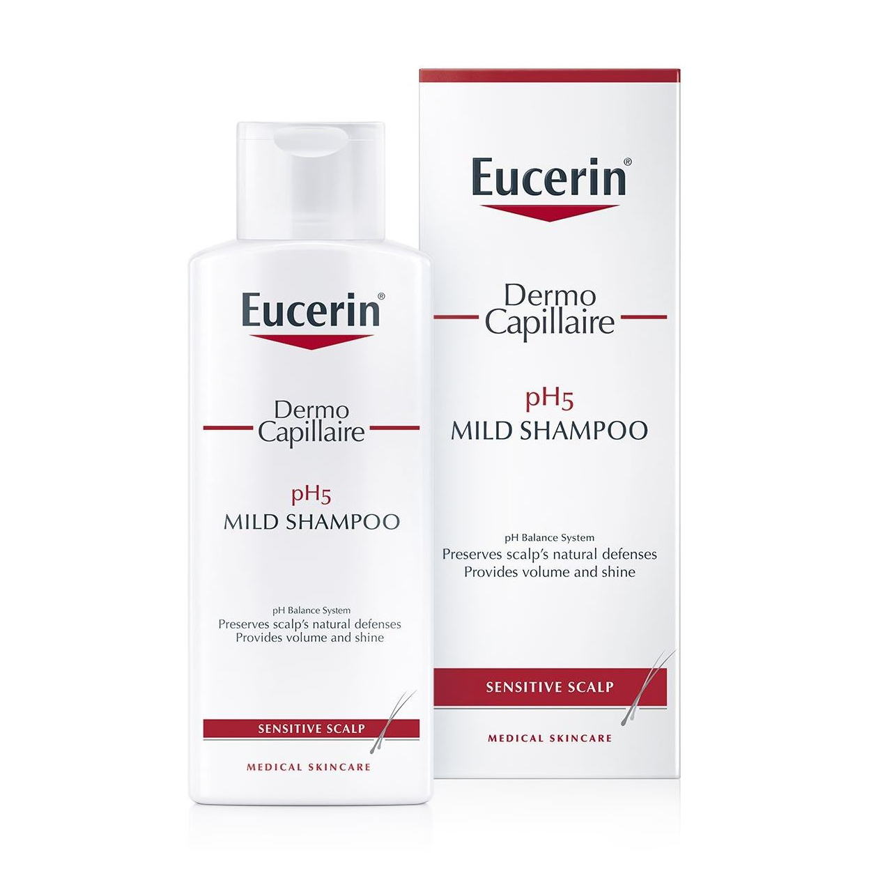 

Уцінка! М'який шампунь Eucerin DermoCapillaire pH5 Shampoo для чутливої шкіри голови, 250 мл