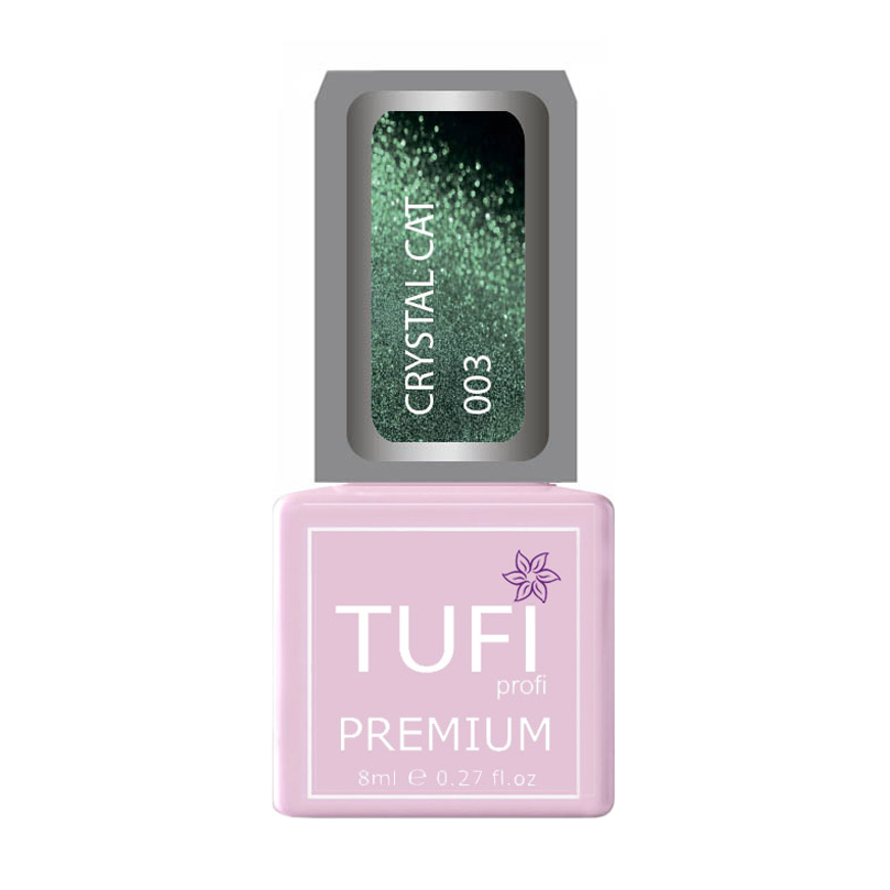 

Гель-лак для нігтів Tufi Profi Premium Crystal Cat, 003 Сапфір, 8 мл