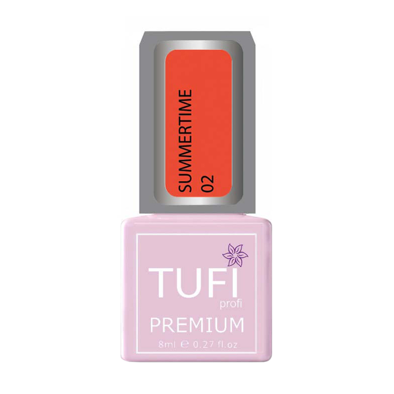 

Гель-лак для нігтів Tufi Profi Premium Summertime, 02 Полум'я, 8 мл