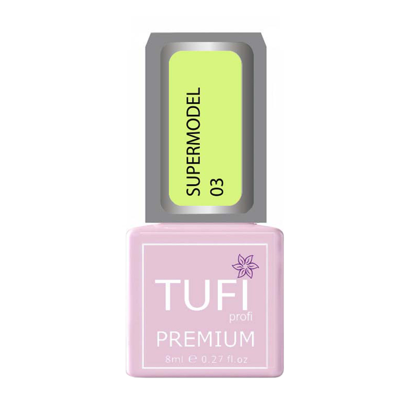 

Гель-лак для нігтів Tufi Profi Premium Supermodel, 03 Клаудіа неоновий, 8 мл
