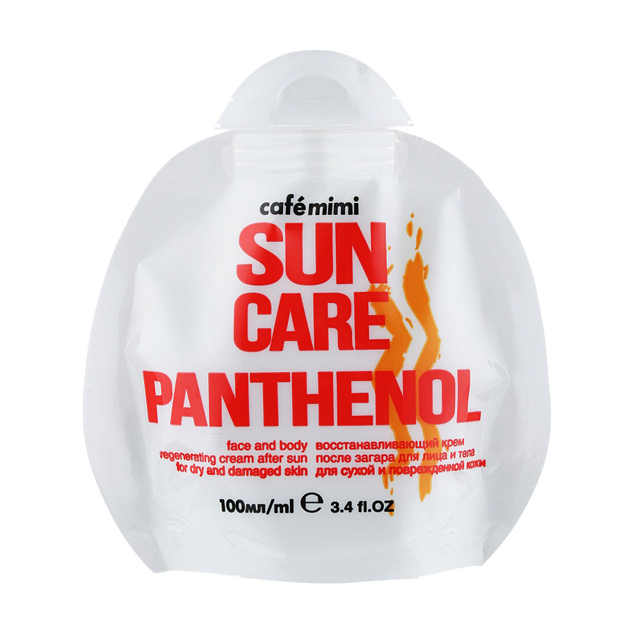 

Відновлювальний крем після засмаги для обличчя та тіла Cafe Mimi Sun Care Panthenol, 100 мл