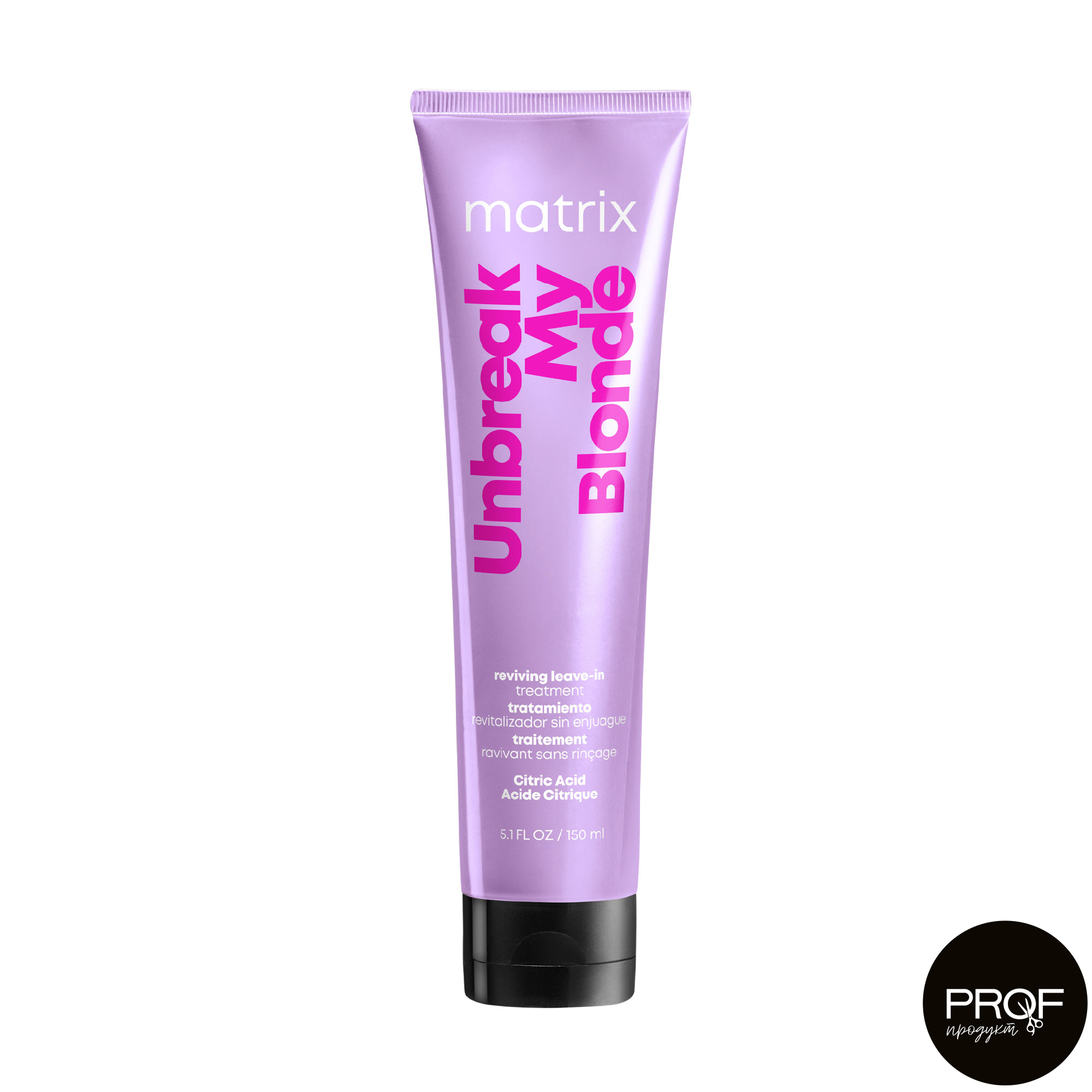 

Зміцнювальний незмивний засіб для волосся Matrix Total Results Unbreak My Blonde Reviving Leave-in Treatment, 150 мл