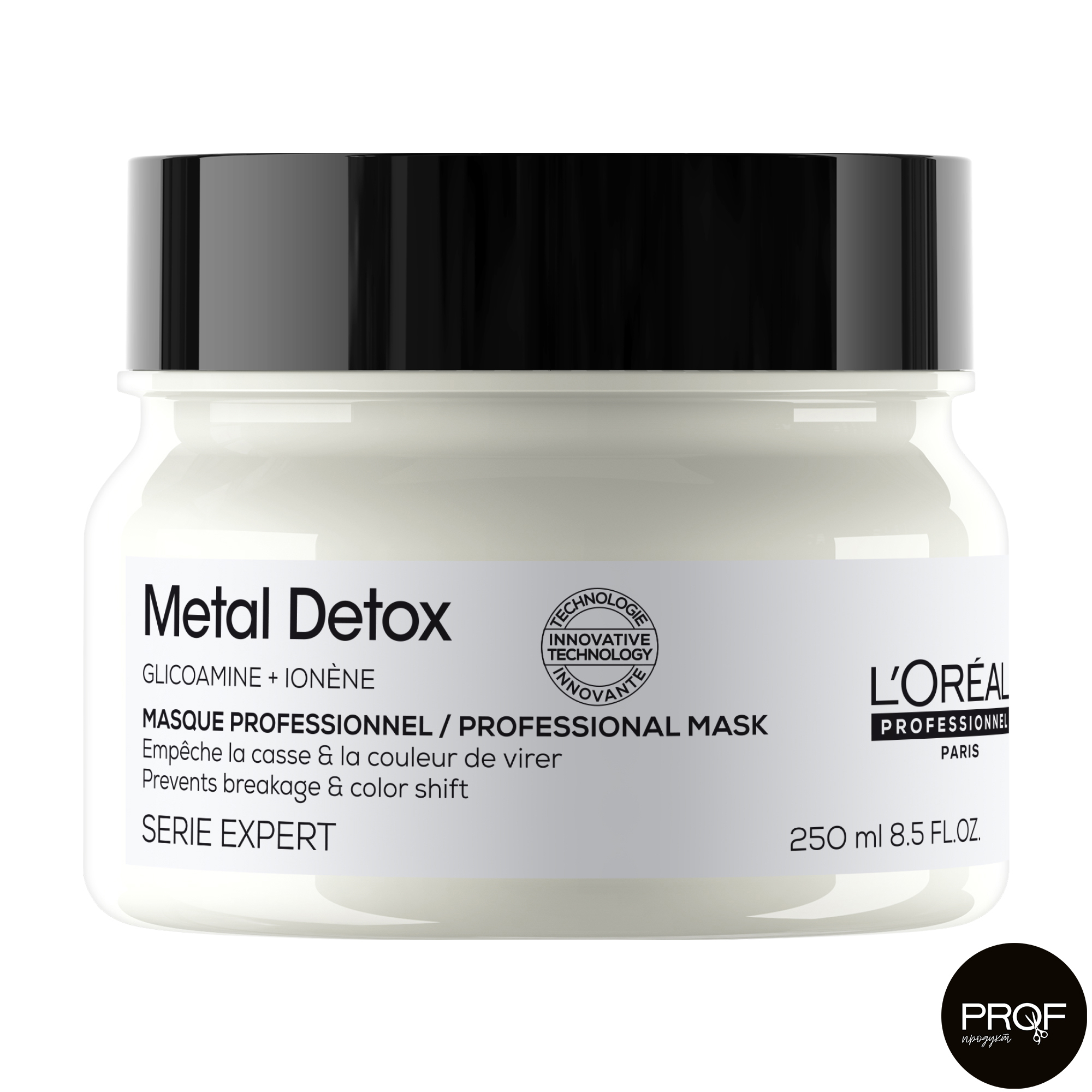 

Маска L'Oreal Professionnel Serie Expert Metal Detox Mask для запобігання металевим накопиченням у волоссі після фарбування та освітлення, 250 мл