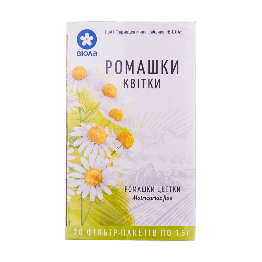 

Дієтична добавка фіточай у пакетиках Віола Ромашки квітки, 20*1.5 г