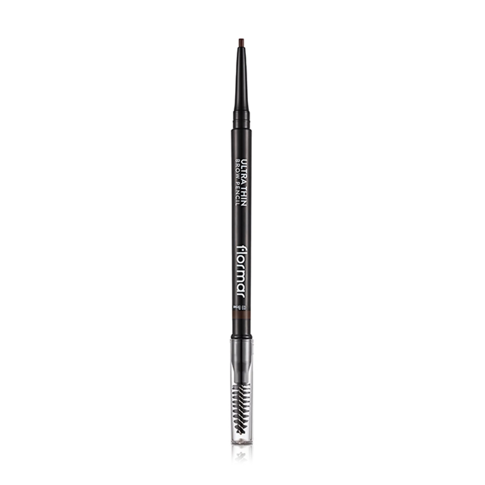 

Ультратонкий олівець для брів Flormar Ultra Thin Brow Pencil зі щіточкою, 03 Brown, 0.14 г
