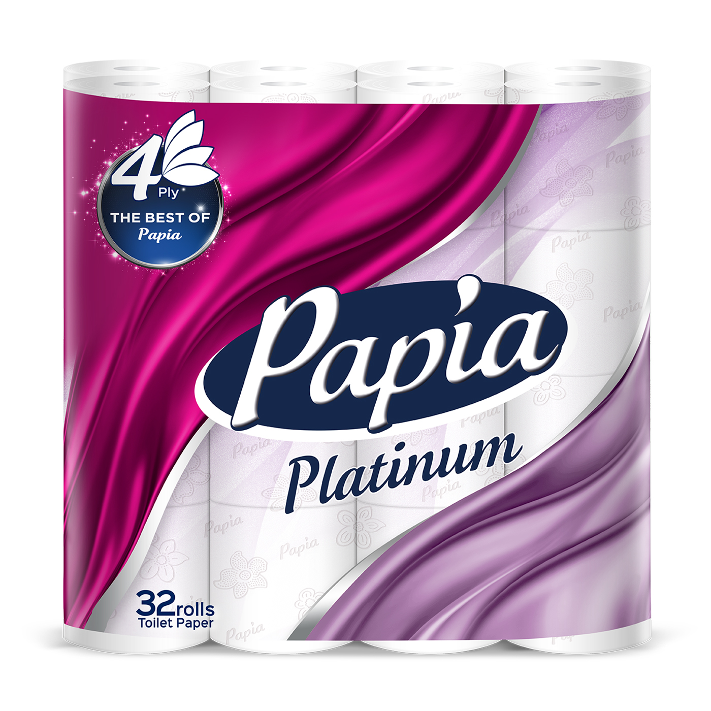 

Уцінка! Туалетний папір Papia білий, 4-шаровий, 140 відривів, 32 рулони