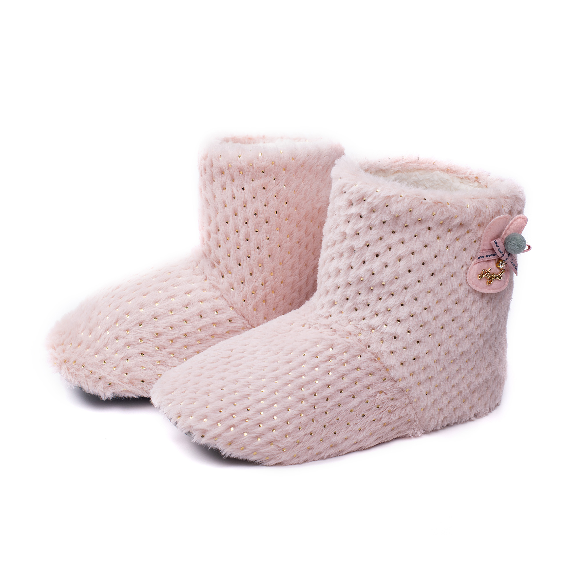 

Жіночі кімнатні капці-чобітки Twins СЖ-Print флісові, Pink, розмір 38-39