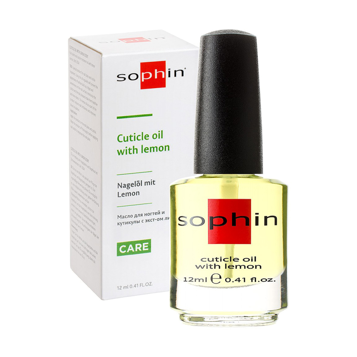 

Олія для нігтьової пластини та кутикули Sophin Cuticle Oil With Lemon Scent з екстрактом лимону, 12 мл