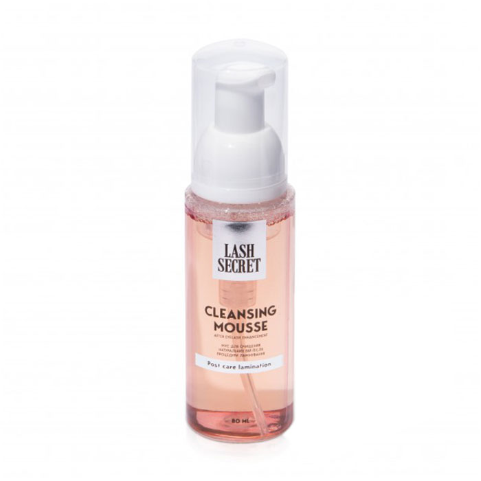 

Уцінка! Мус для очищення натуральних вій Lash Secret Cleansing Mousse після процедури ламінування, 80 мл