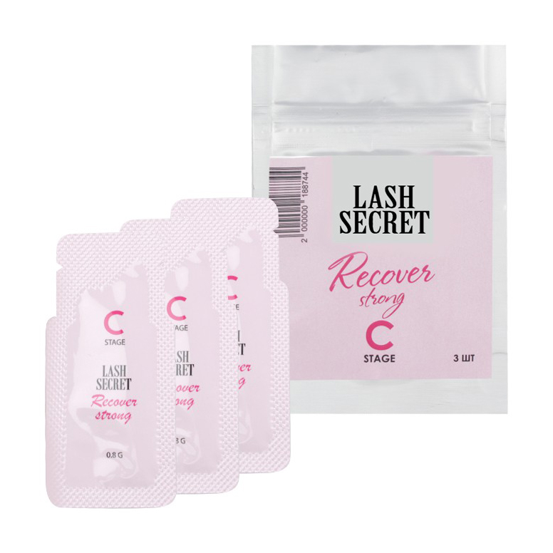 

Уцінка! Набір засобів для ламінування вій Lash Secret Recover Strong C Stage, склад C, 3*0,8 г