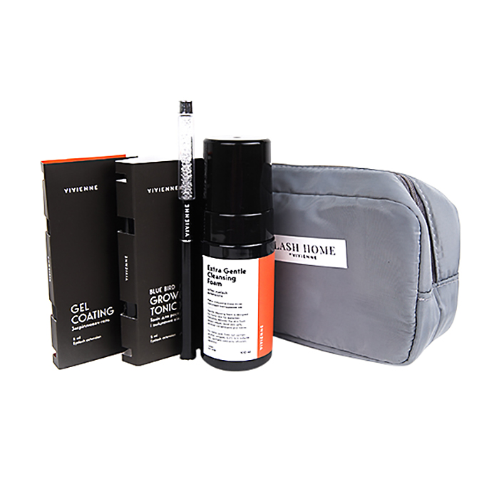 

Уцінка! Набір для догляду за віями Vivienne Lash Home (пінка для вмивання, 100 мл + тонік, 5 мл + закріплювач-гель, 10 мл + щітка для вій + косметичка)