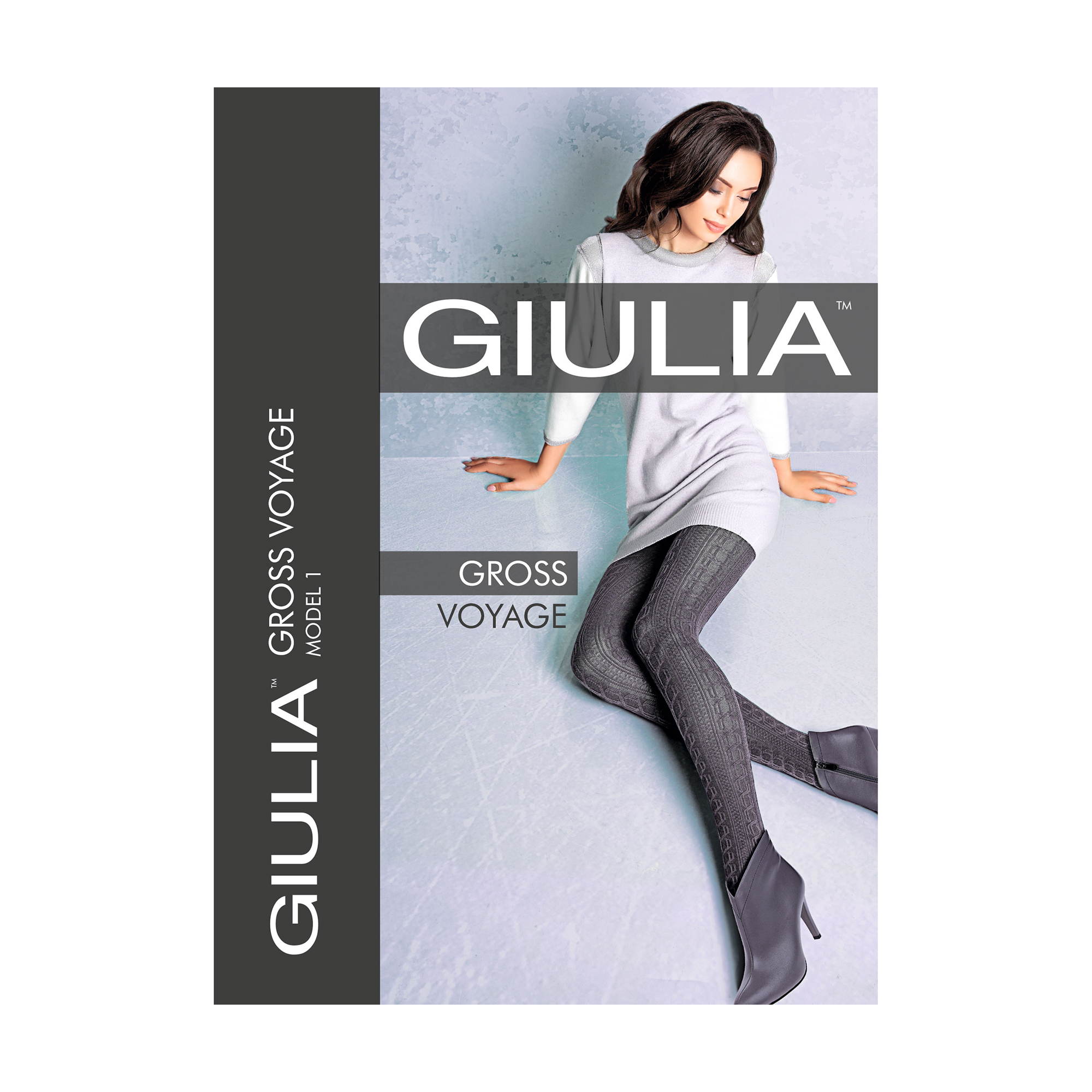 

Теплі фантазійні жіночі колготки Giulia Gross Voyage 200 DEN (1), Nero, розмір 3