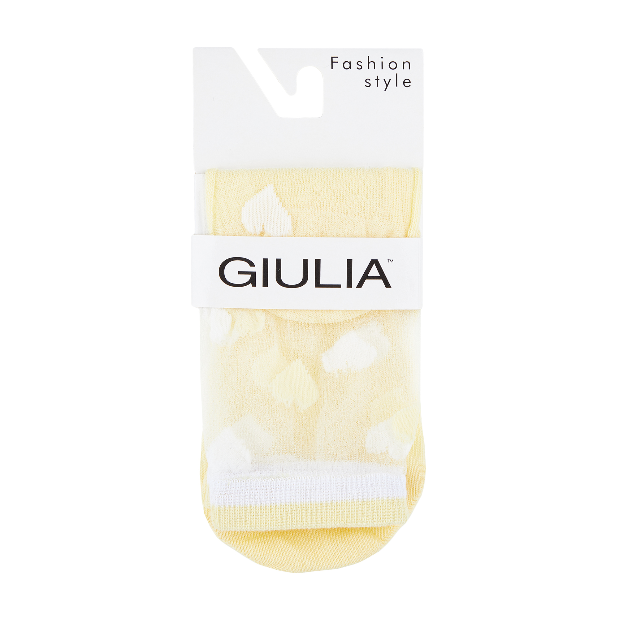 

Фантазійні шкарпетки жіночі Giulia WS2 Cristal-066 класичні, Light Yellow, розмір 36-38