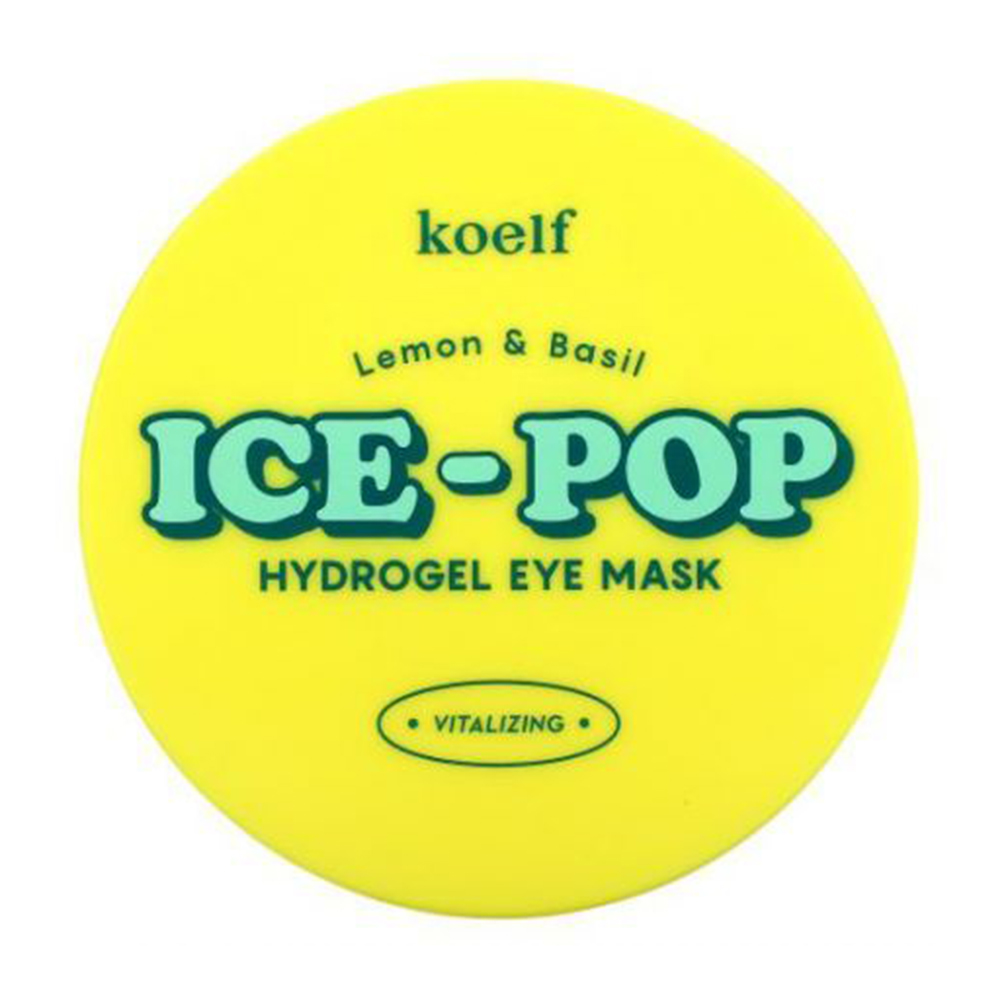 

Уцінка! Гідрогелеві патчі для шкіри навколо очей Koelf Lemon & Basil Ice-Pop Hydrogel Eye Mask з лимоном та базиліком, 60 шт