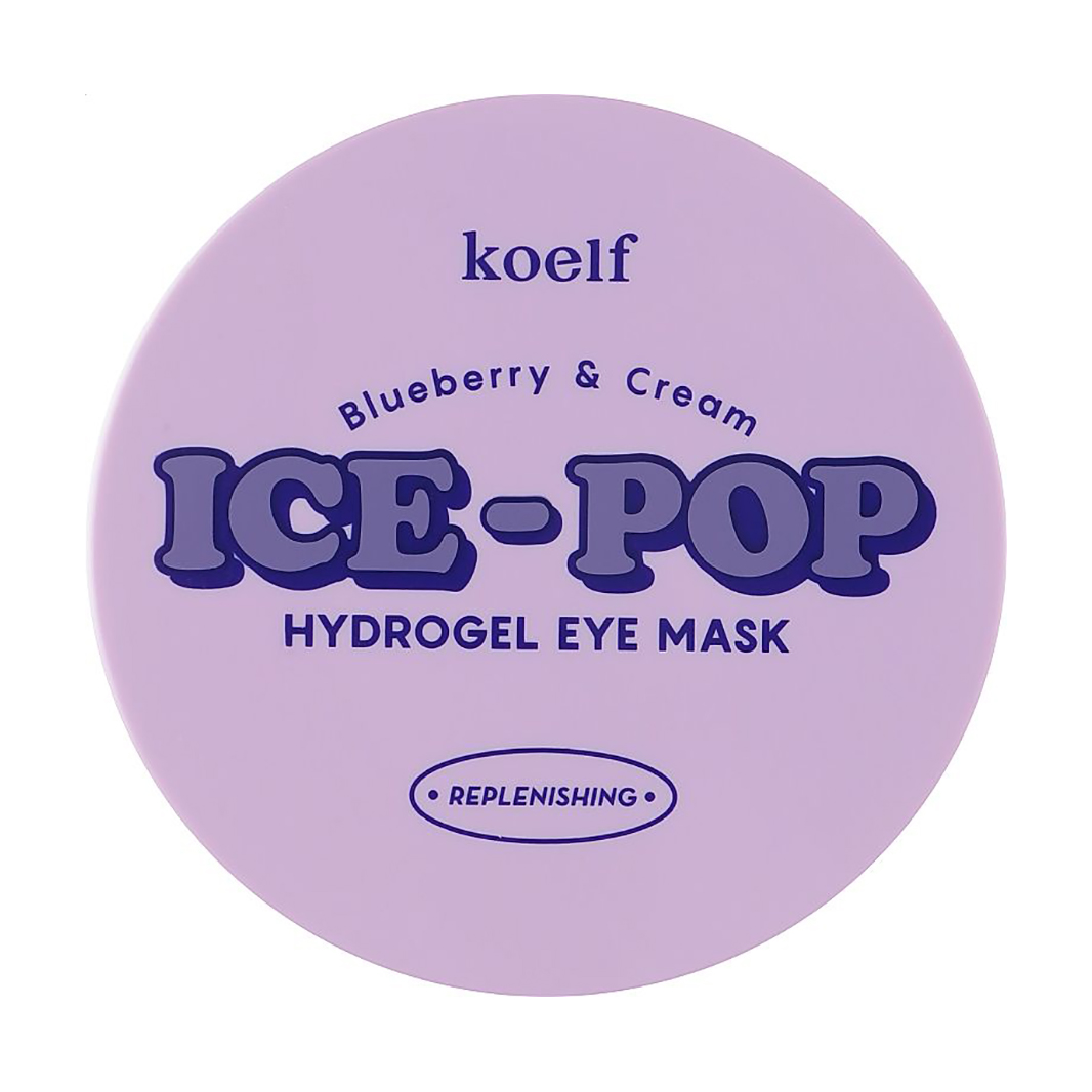 

Уцінка! Гідрогелеві патчі для шкіри навколо очей Koelf Blueberry & Cream Ice-Pop Hydrogel Eye Mask з лохиною та вершками, 60 шт