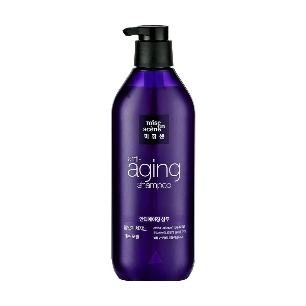 

Антивіковий шампунь для волосся Mise En Scene Aging Care Shampoo з пудрою чорних перлів, 680 мл