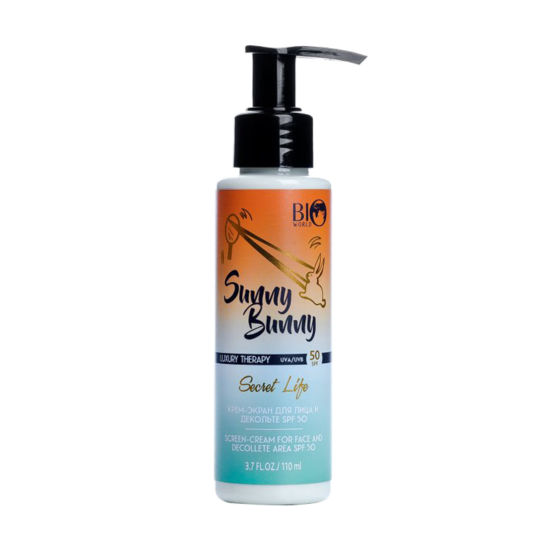 

Крем-екран для обличчя та декольте Bio World Secret Life Luxary Therapy Sunny Bunny SPF 50, 110 мл