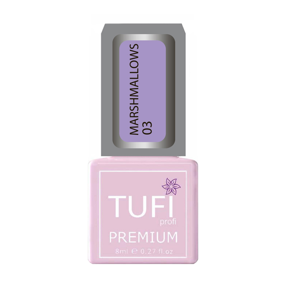 

Уцінка! Гель-лак для нігтів Tufi Profi Premium Marshmallows 03 Трендовий сірий, 8 мл