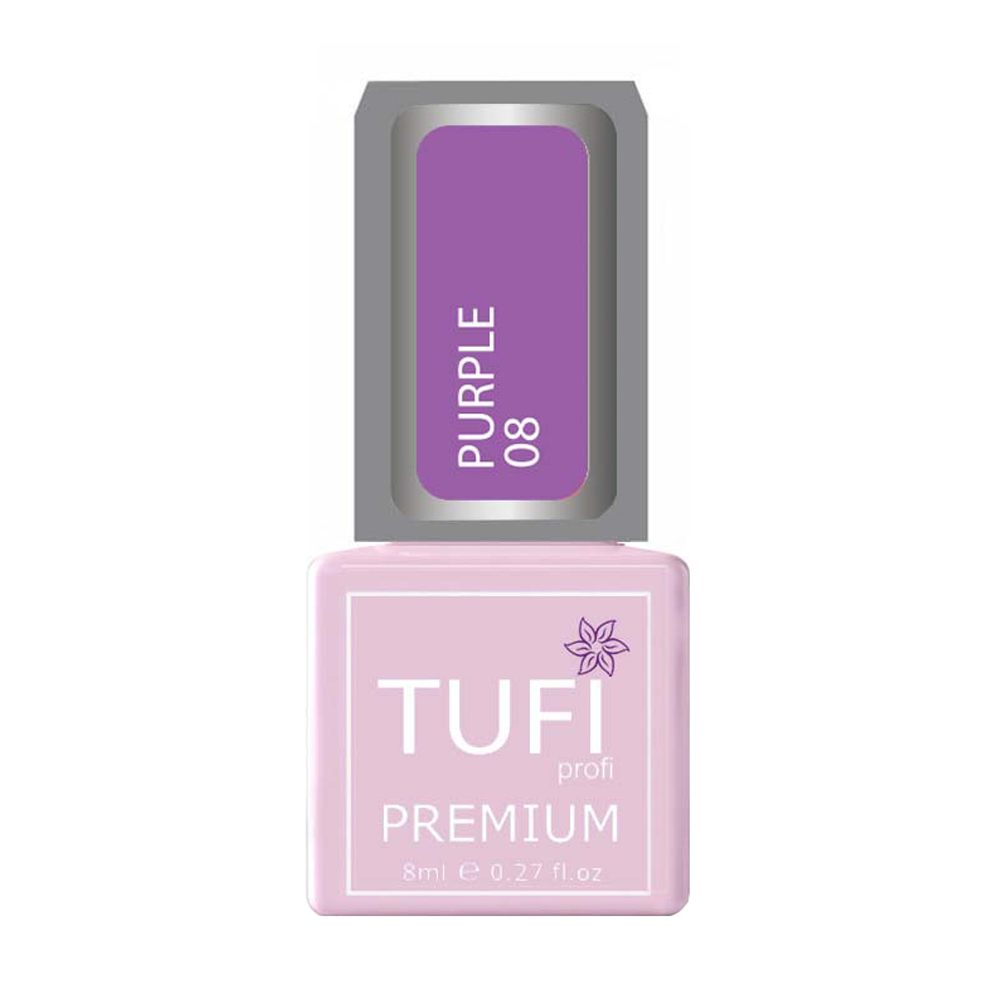 

Уцінка! Гель-лак для нігтів Tufi Profi Premium Purple 08 Фіолетовий, 8 мл