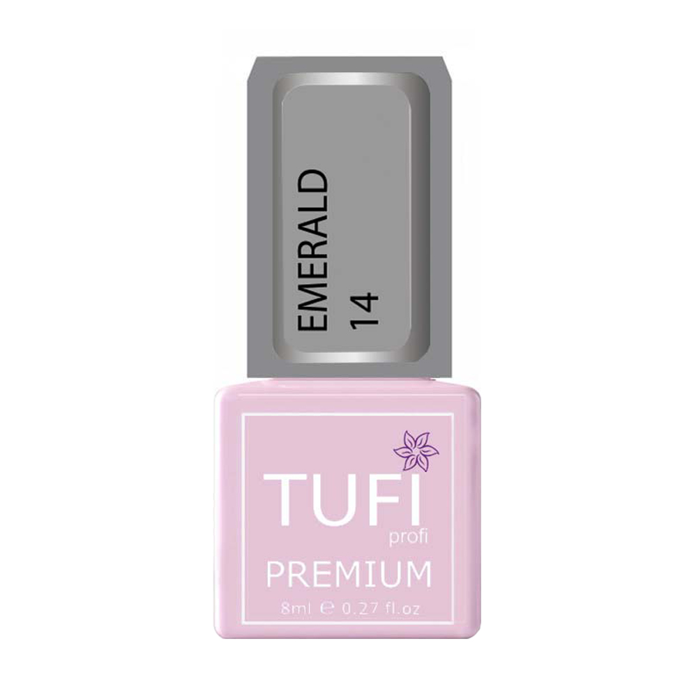 

Уцінка! Гель-лак для нігтів Tufi Profi Premium Emerald 14 Благородний сірий, 8 мл