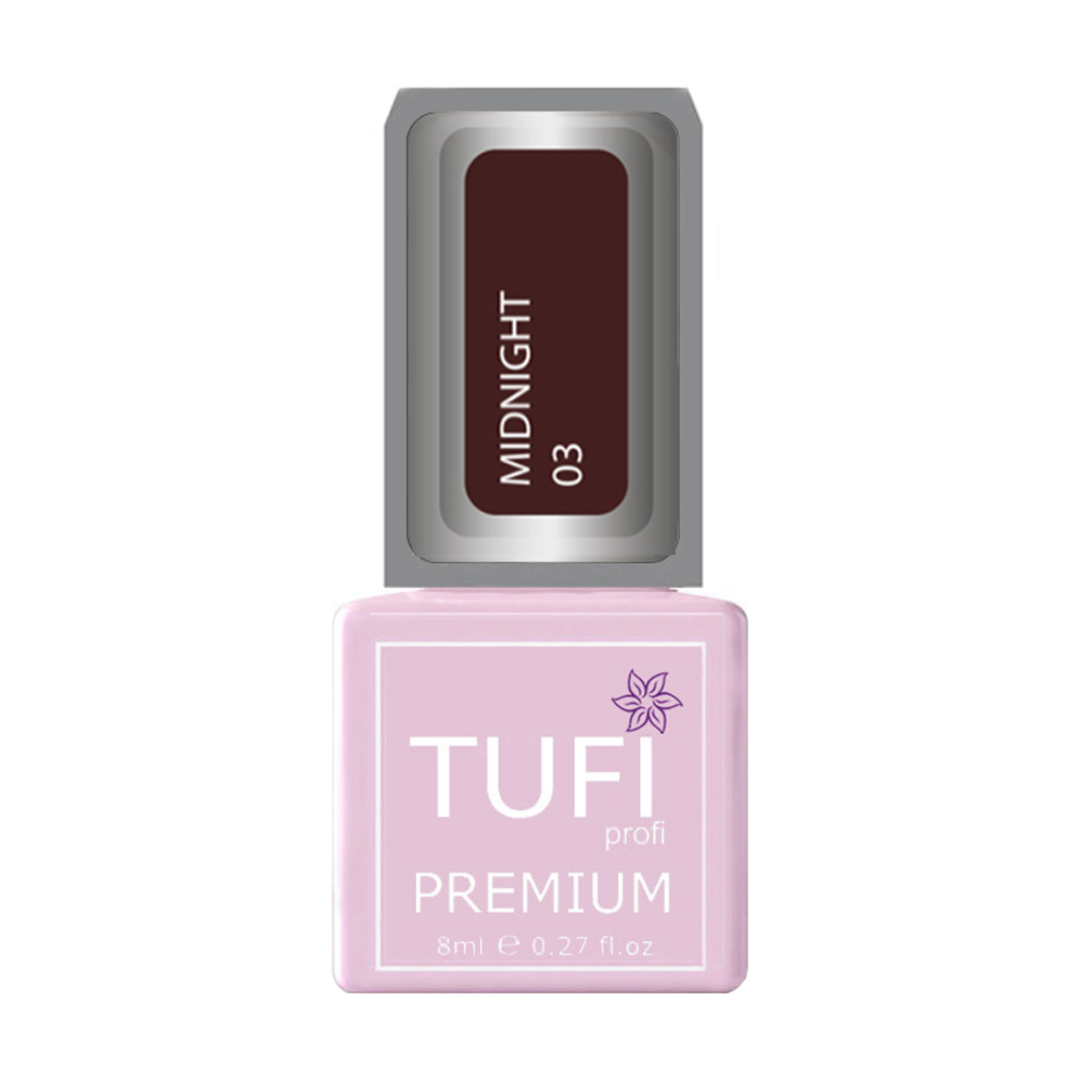 

Уцінка! Гель-лак для нігтів Tufi Profi Premium Midnight 03 Пурпурне зілля, 8 мл