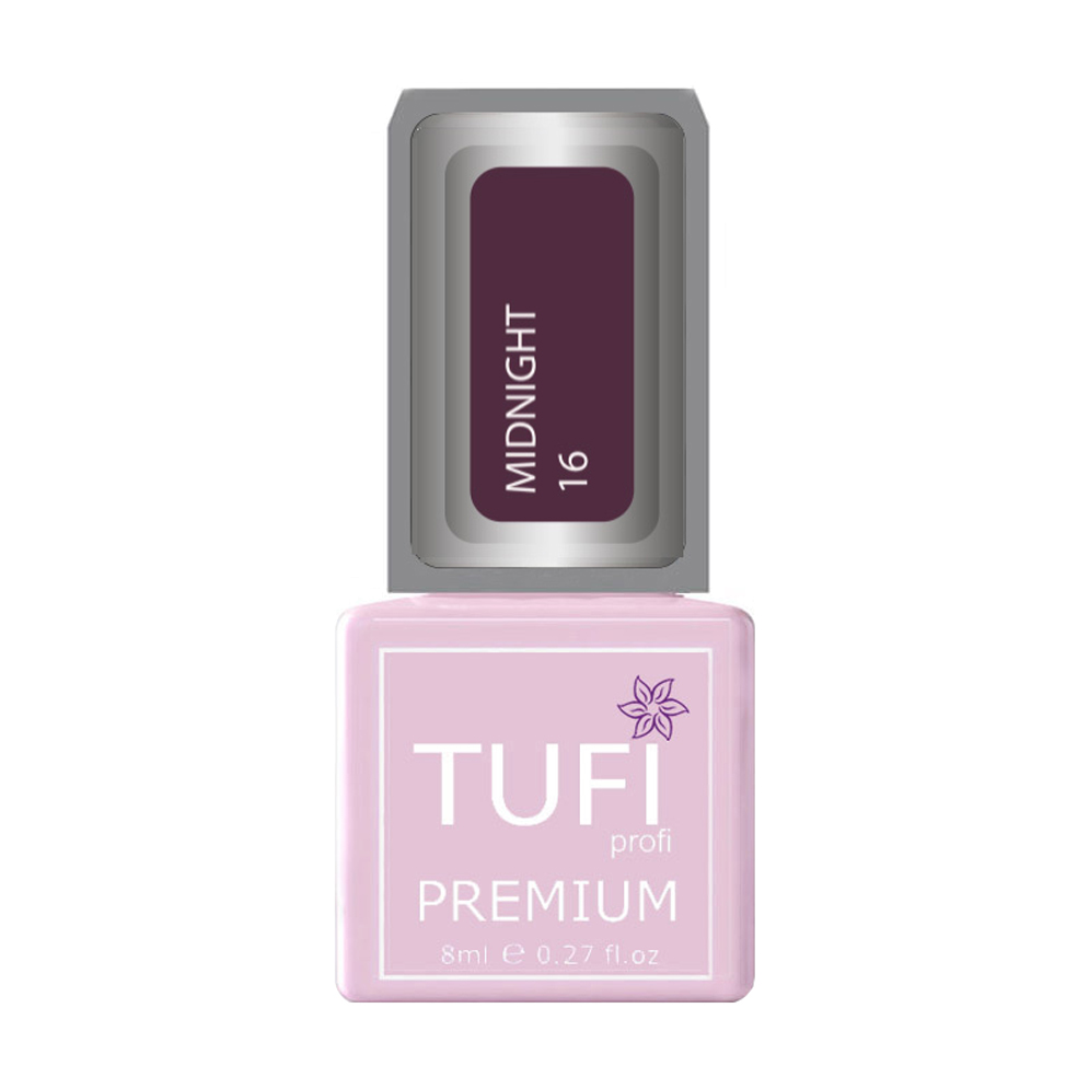 

Гель-лак для нігтів Tufi profi Premium Midnight 16 Ягідне варення, 8 мл