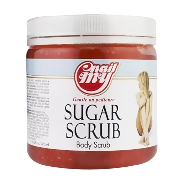 

Уцінка! Цукровий скраб для тіла та ніг My Nail Sugar Scrub Гранат, 473 мл