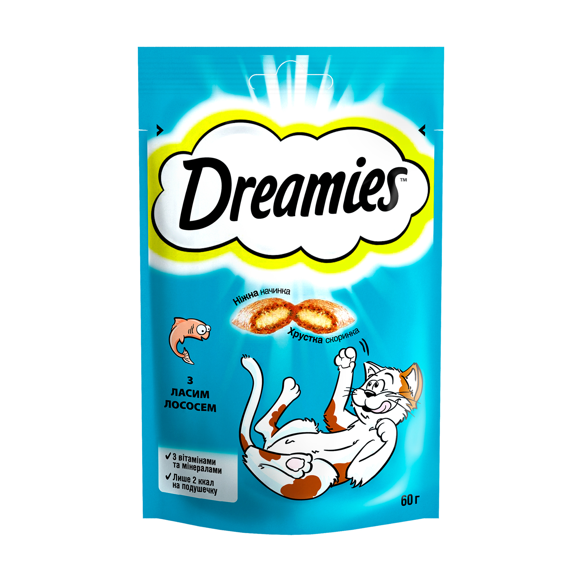 

Ласощі для кішок Dreamies з лососем, 60 г