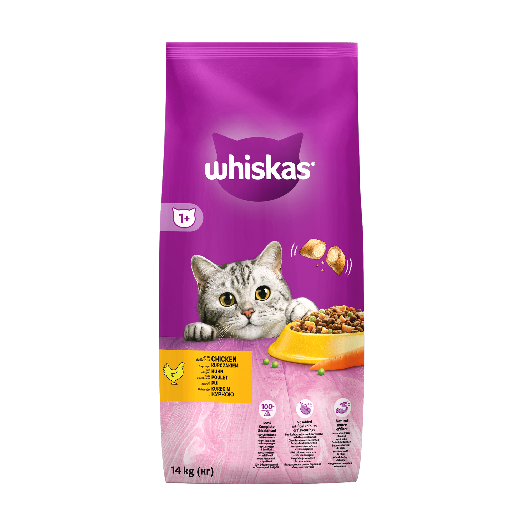 

Сухий корм для кішок Whiskas з куркою, 14 кг
