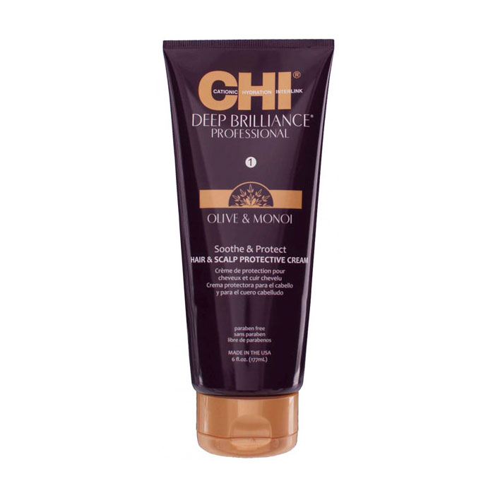 Крем для захисту шкіри голови CHI Deep Brilliance Olive & Monoi Soothe & Protect Hair & Scalp Protective, 177 мл