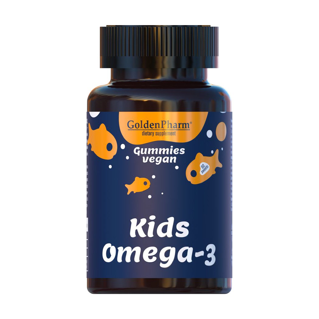 

Омега-3 для дітей Golden Pharm Kids Omega-3, 60 жувальних цукерок