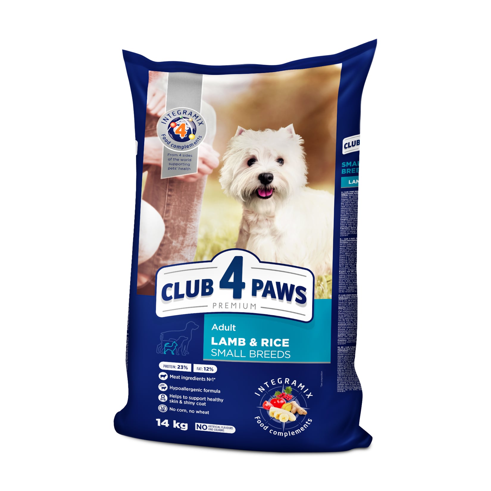 

Сухий корм для собак Club 4 Paws Premium для малих порід, ягня та рис, 14 кг