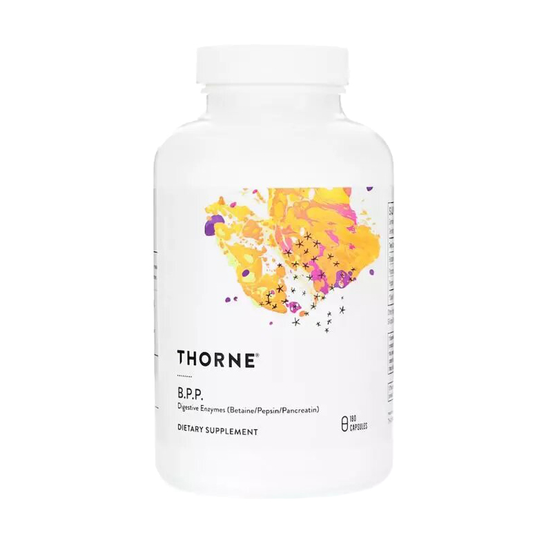 

Бетаїн, пепсин, панкреатин Thorne Research Multi Enzyme (B.P.P.), 180 капсул