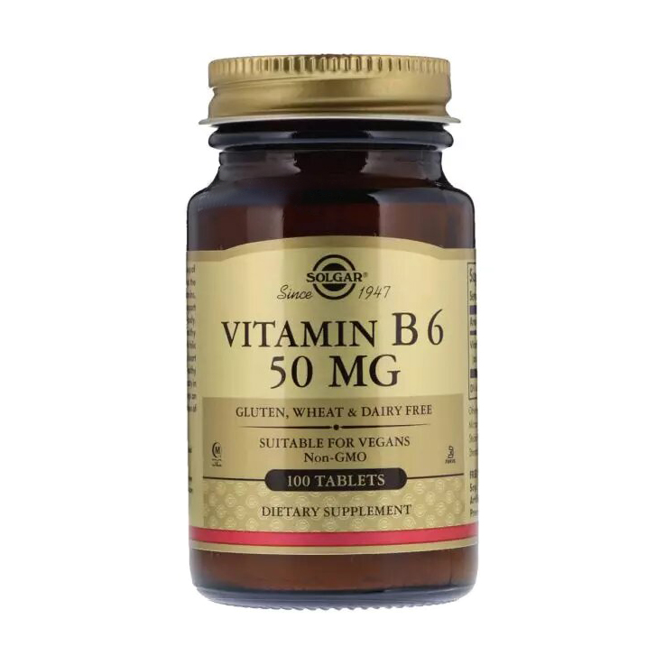 

Вітамін B6 Solgar Vitamin B6 50 мг, 100 таблеток
