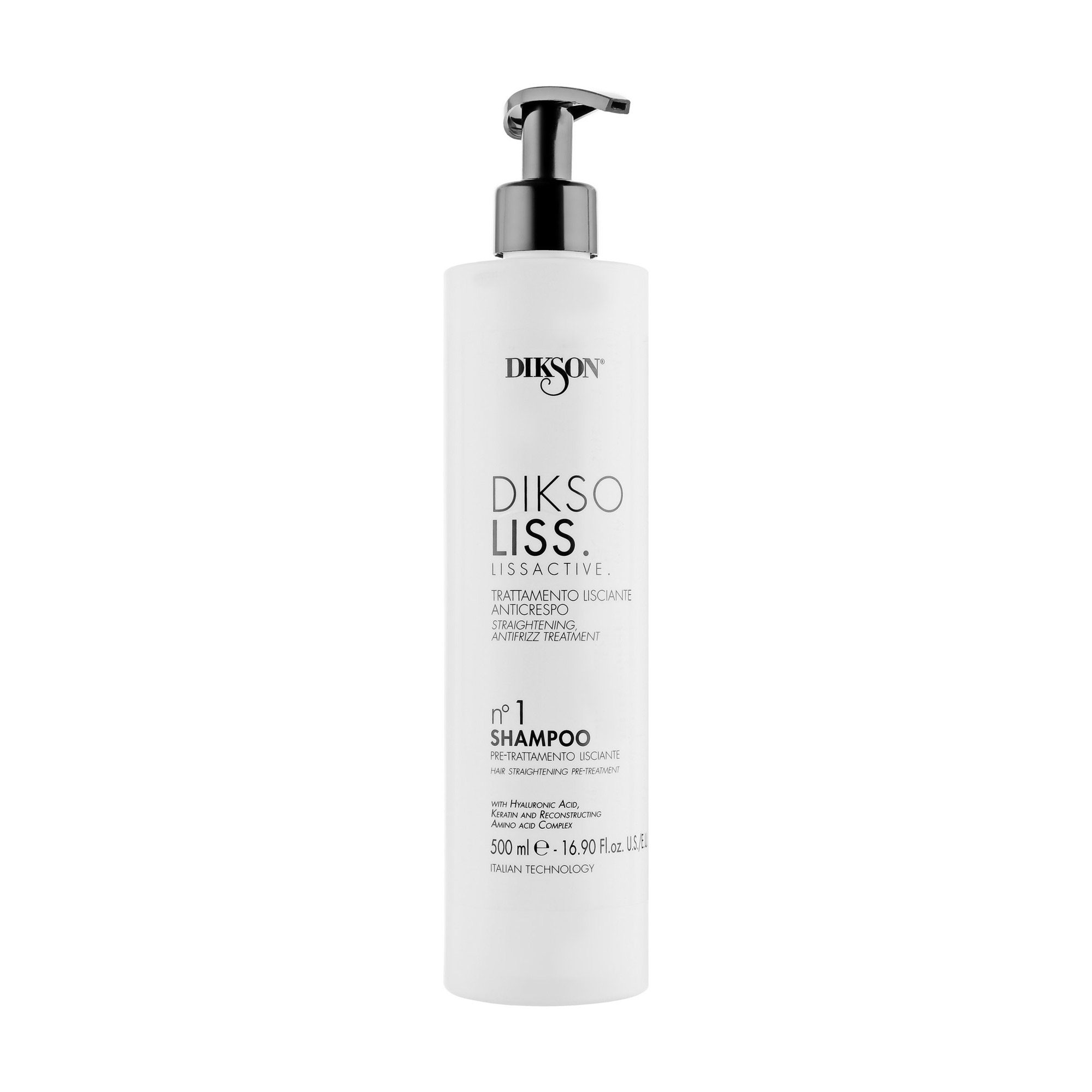 

Шампунь для волосся Dikson Dikso Liss Lissactive Straightening Pre-Treatment Shampoo 1 для розгладжувального догляду, 500 мл