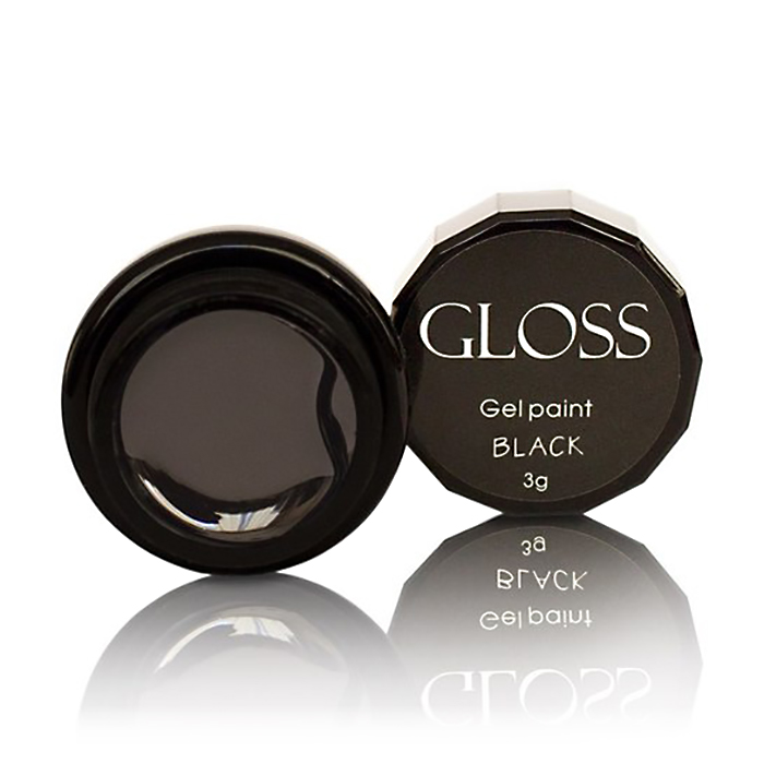 

Уцінка! Гель-фарба для нігтів Gloss Gel Paint Black, 3 г