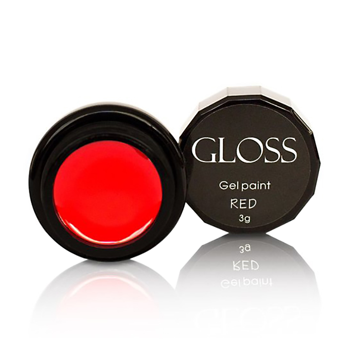 

Уцінка! Гель-фарба для нігтів Gloss Gel Paint Red, 3 г