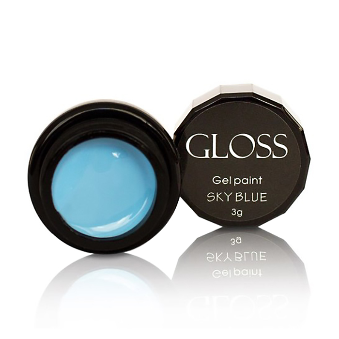

Уцінка! Гель-фарба для нігтів Gloss Gel Paint Sky Blue, 3 г