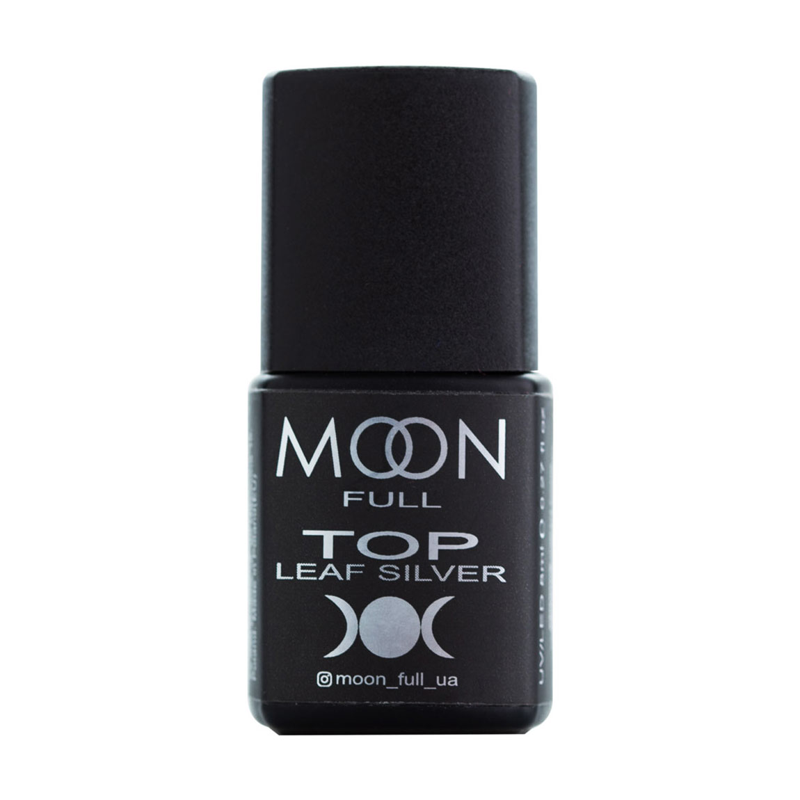 

Топ для гель-лаку без липкого шару Moon Full Top Leaf Silver, 8 мл