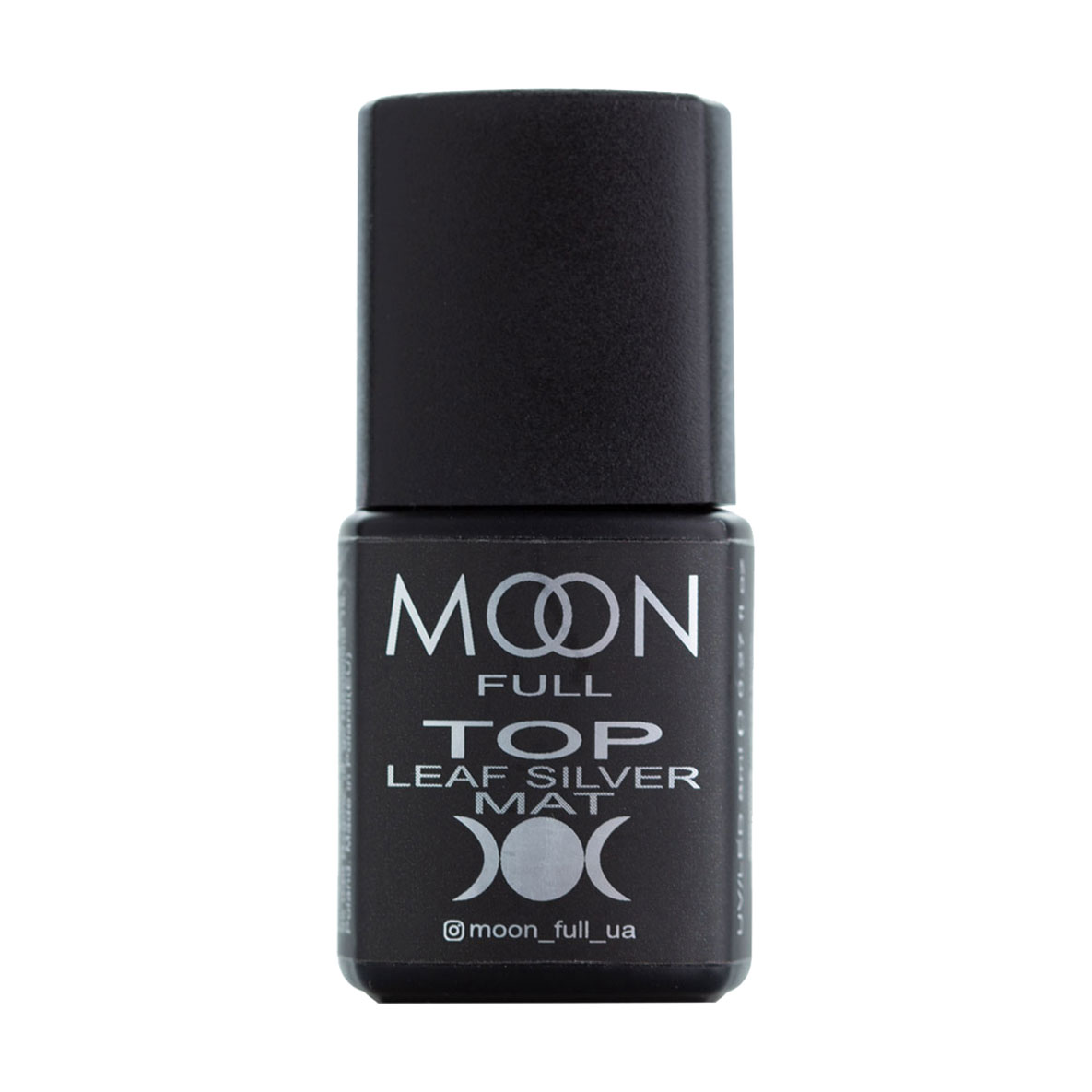 

Матовий топ для гель-лаку Moon Full Top Leaf Matt без липкого шару Silver, 8 мл