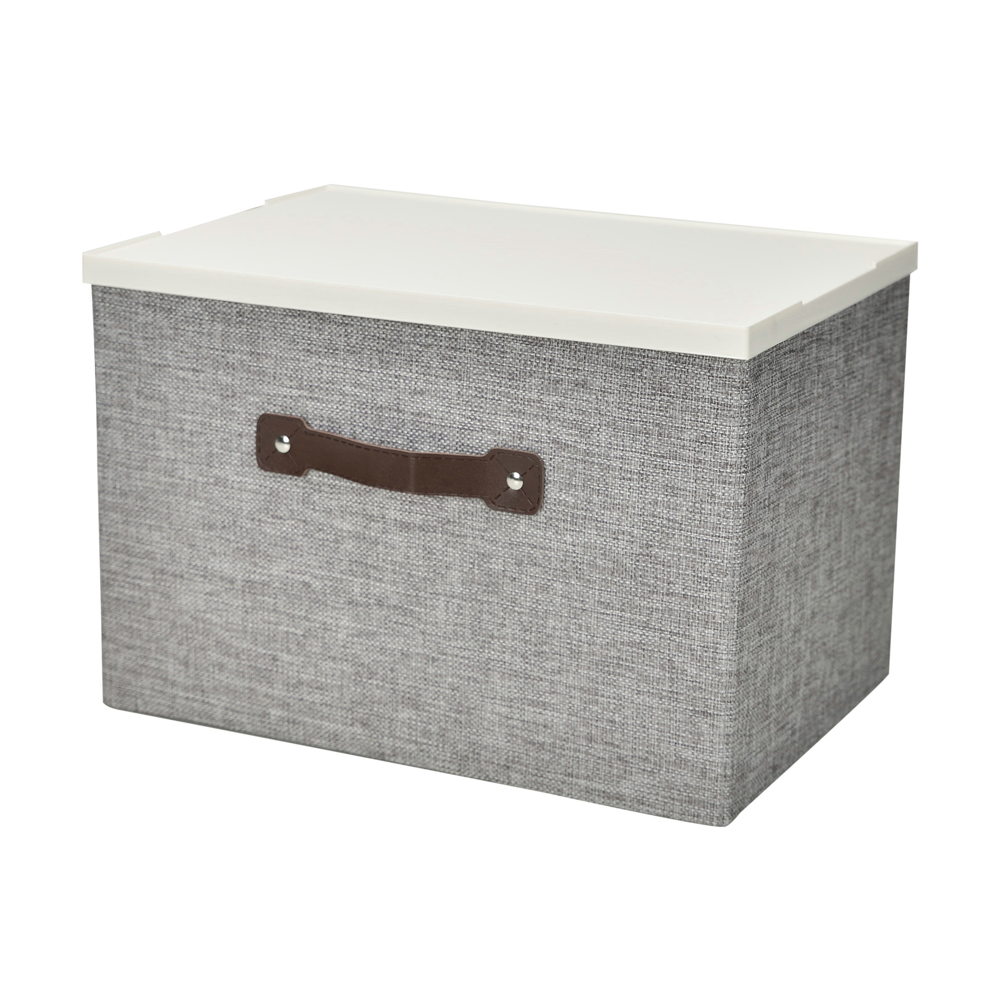 

Короб складаний з пластиковою кришкою Handy-Home сірий, 33*23*22 см (EH-02L)