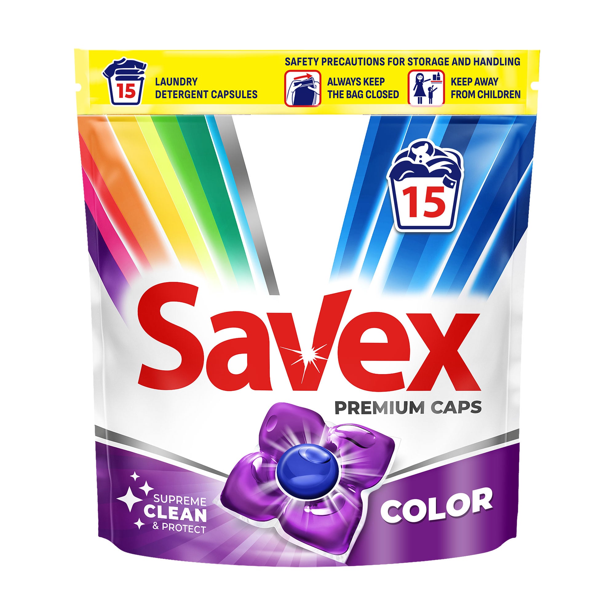 

Капсули для прання Savex Super Caps Color, 15 циклів прання, 15 шт