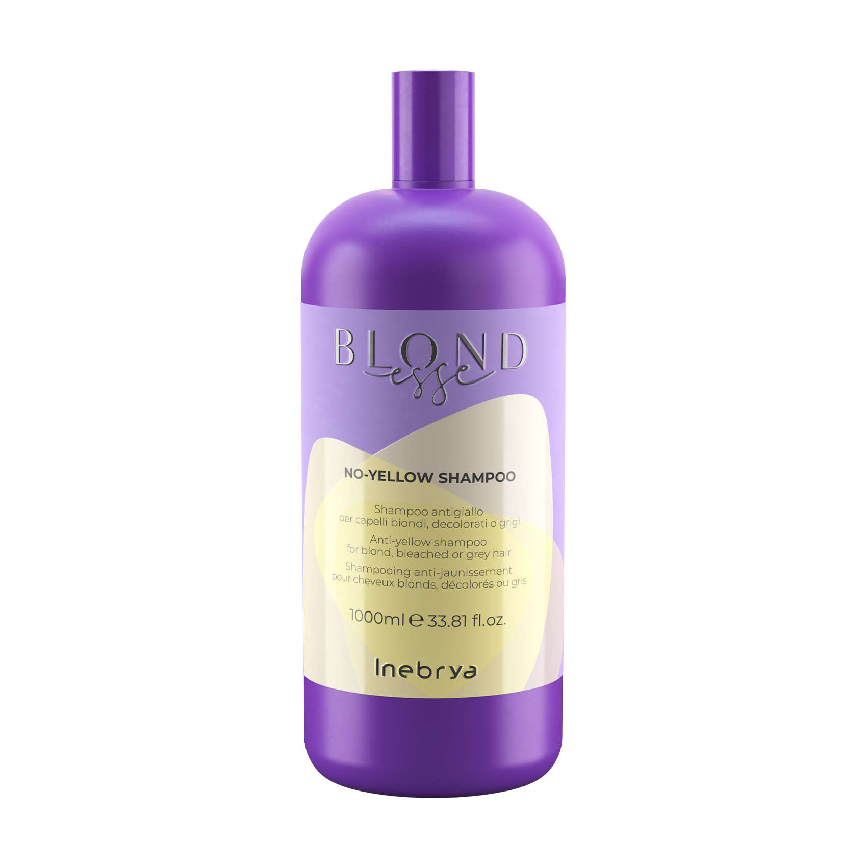 

Уцінка! Шампунь проти жовтизни Inebrya Blondesse No-Yellow Shampoo для світлого, освітленого або сивого волосся, 1 л
