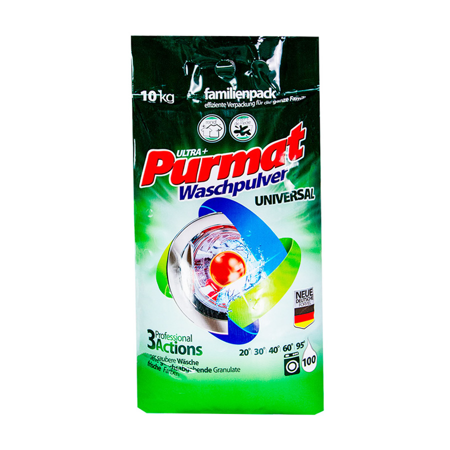 

Уцінка! Пральний порошок Purmat Ultra+ Universal, 100 циклів прання, 10 кг