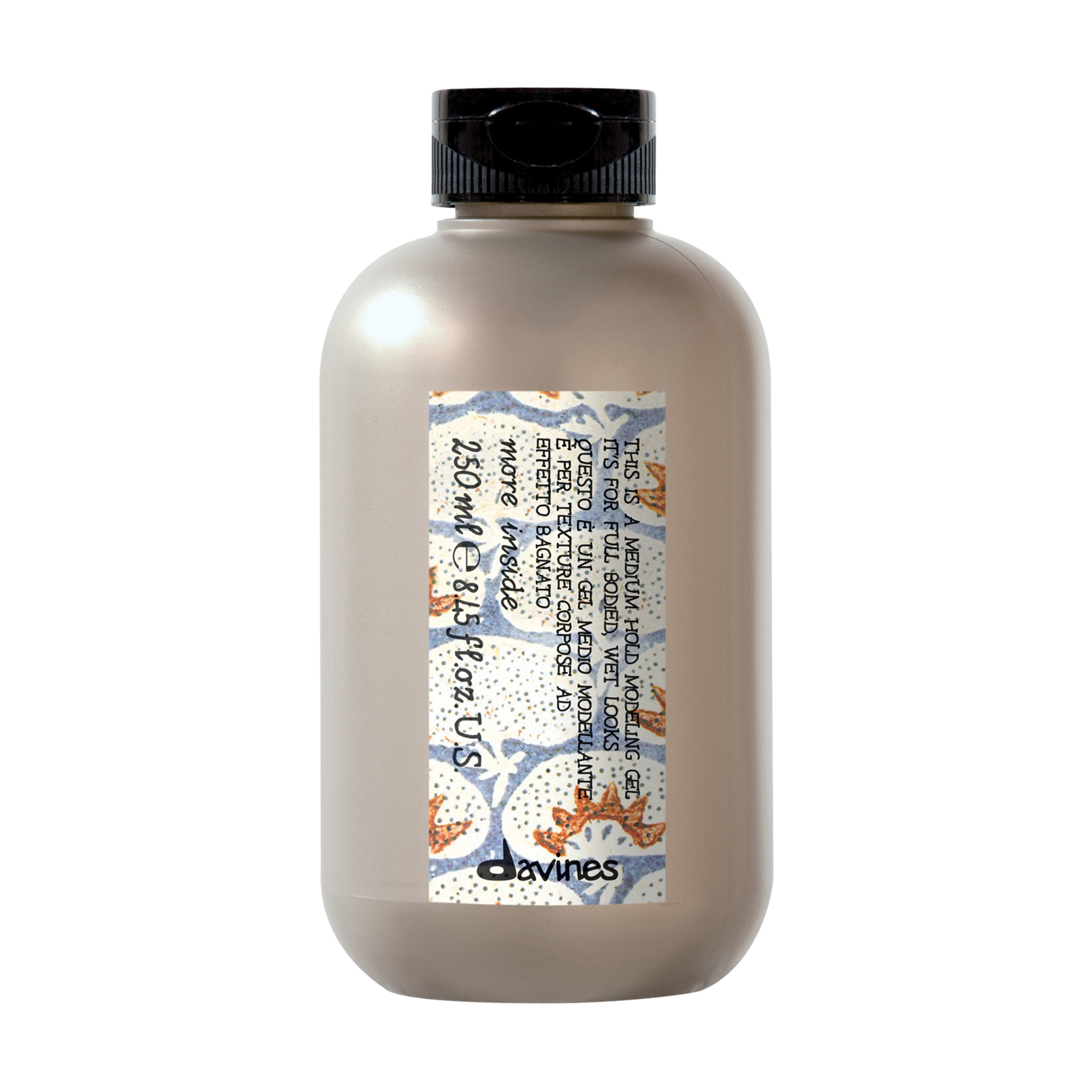 

Моделювальний гель Davines More Inside Medium Hold Modelling Gel середньої фіксації, для створення ефекту мокрого волосся, 250 мл