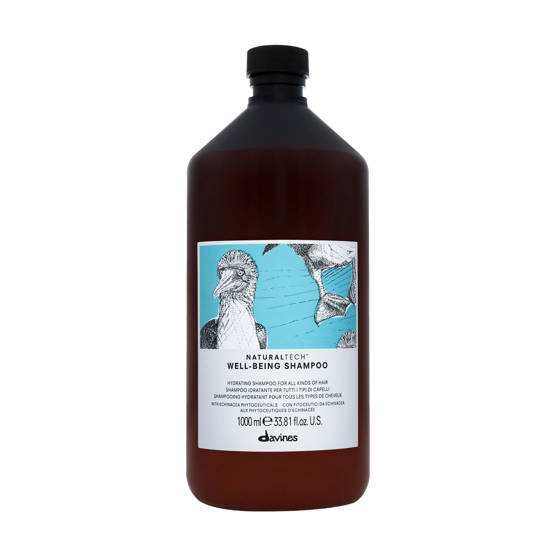 

Безсульфатний зволожувальний шампунь Davines NaturalTech Well-Being Shampoo для всіх типів волосся, 1 л