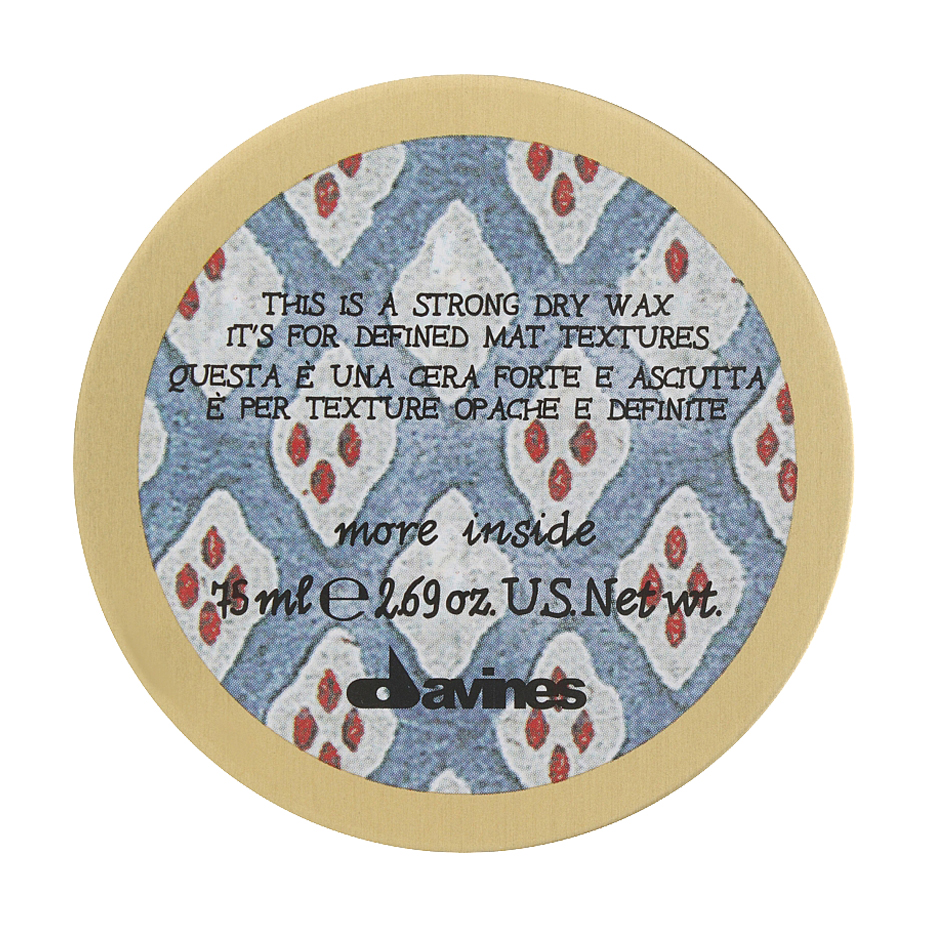 

Сухий віск для волосся Davines More Inside Strong Dry Wax, для текстурних матових акцентів, 75 мл
