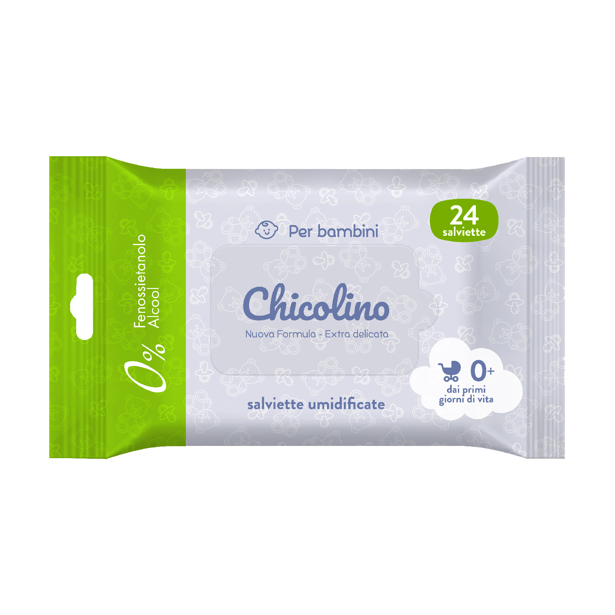 

Дитячі вологі серветки Chicolino, 24 шт