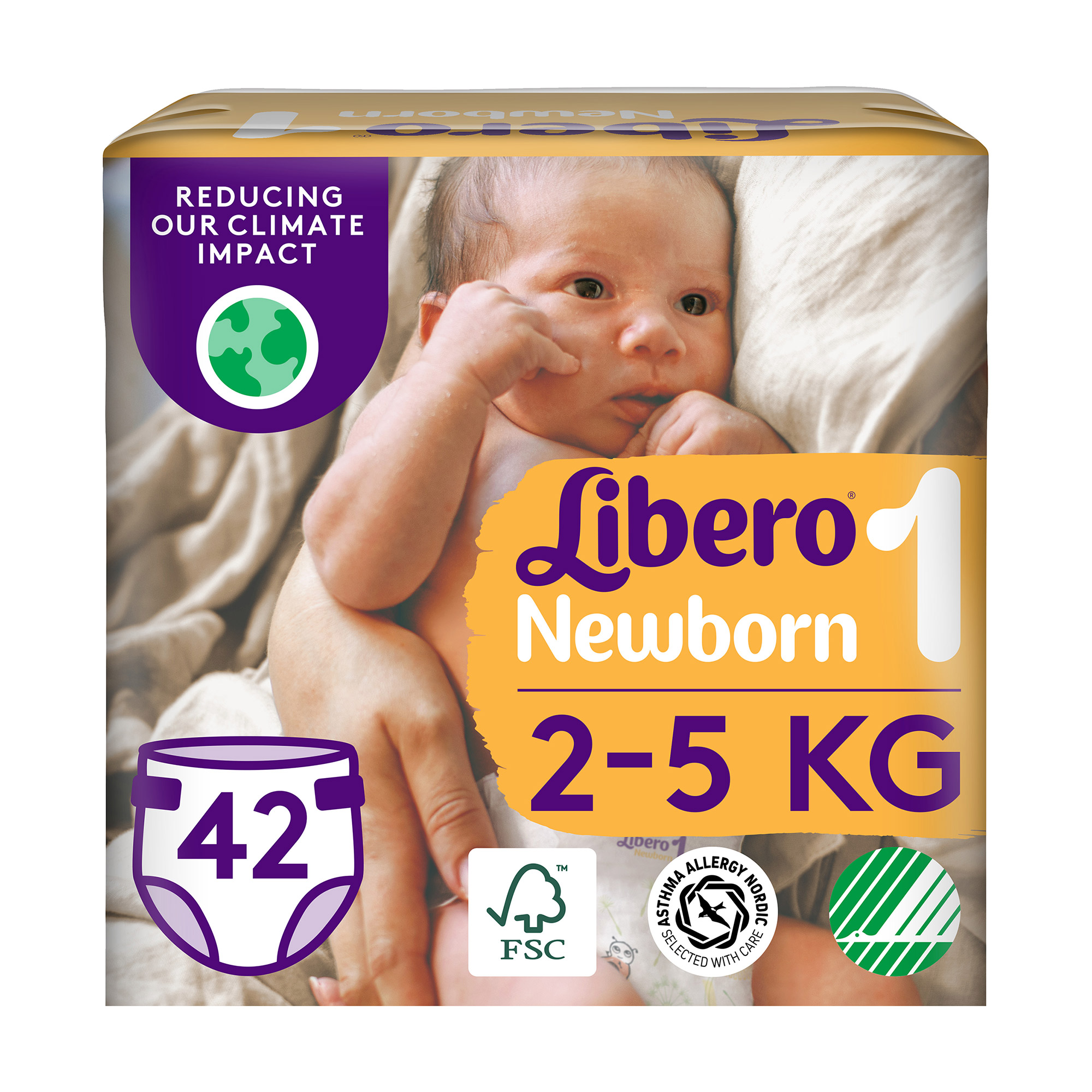 

Підгузки Libero Newborn розмір 1 (2-5 кг), 42 шт